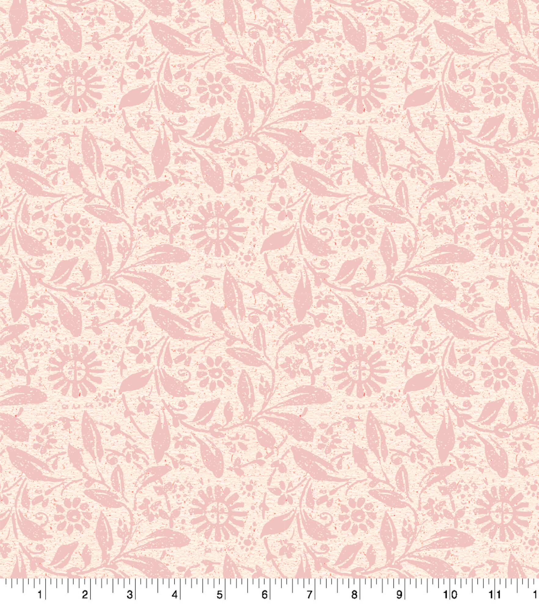 Suzanne Nicoll Peony Tonal Leaves Cotton Fabric